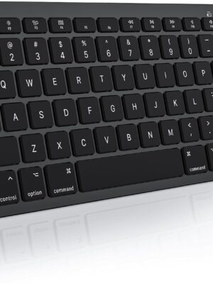Bluetooth Keyboard Compatible with Mac, Compact Wireless Keyboard Compatible with MacBook Pro/Air, iMac, Mac Mini/Pro Laptop and PC, Dark Black