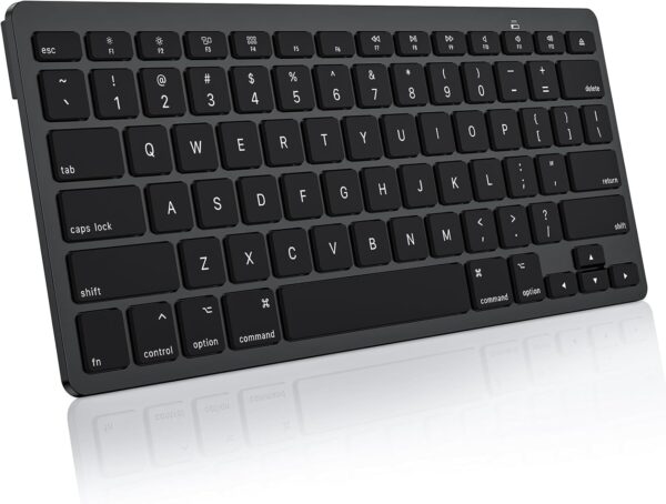 Bluetooth Keyboard Compatible with Mac, Compact Wireless Keyboard Compatible with MacBook Pro/Air, iMac, Mac Mini/Pro Laptop and PC, Dark Black