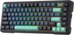 Wireless Gaming Keyboard w/ Screen & Knob, 81-Key Mechanical Keyboard, Easy-Control 1.14’’ Info Display, 5-Layer Noise Dampening, Custom Linear Switch, Dark Jade Color