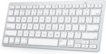 Bluetooth Keyboard Compatible with Mac, Compact Wireless Keyboard Compatible with MacBook Pro/Air, iMac, Mac Mini/Pro Laptop and PC (Silver)