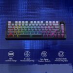 Wireless Gaming Keyboard, 3-Modes 81 Keys PBT Compact Mechanical Keyboard w/Hot-Swap Socket, Dedicated Knob Control & 5-Layer Noise Dampening, Custom Linear Switch