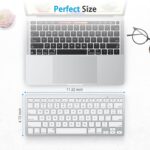 Bluetooth Keyboard Compatible with Mac, Compact Wireless Keyboard Compatible with MacBook Pro/Air, iMac, Mac Mini/Pro Laptop and PC (Silver)