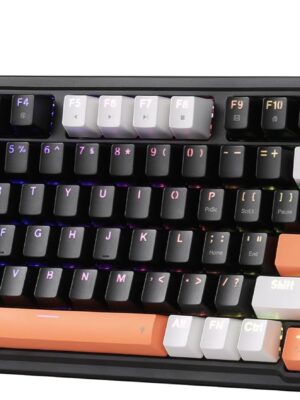 Gaming Keyboard, 75% 81 Keys Wired Mechanical Keyboard w/r-Fast Actuation Magnetic Switch, Actuation Point Adjustable, 8K Hz Polling Rate, Dedicated Control Knob
